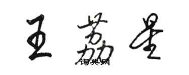 駱恆光王荔星行書個性簽名怎么寫