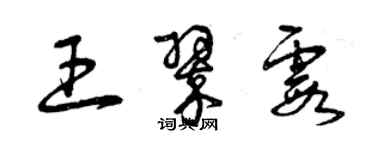 曾慶福王翠霞草書個性簽名怎么寫