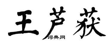翁闓運王蘆獲楷書個性簽名怎么寫