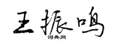 曾慶福王振鳴行書個性簽名怎么寫