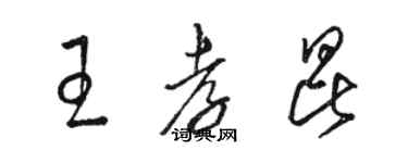 駱恆光王孝昆草書個性簽名怎么寫