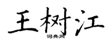 丁謙王樹江楷書個性簽名怎么寫
