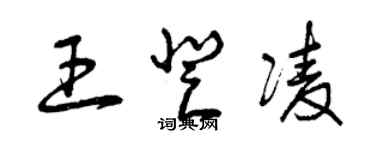 曾慶福王登凌草書個性簽名怎么寫