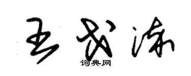 朱錫榮王戈淬草書個性簽名怎么寫