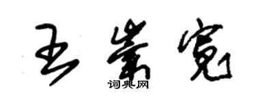 朱錫榮王崇寬草書個性簽名怎么寫