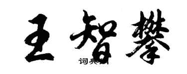 胡問遂王智攀行書個性簽名怎么寫