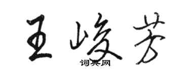 駱恆光王峻芳行書個性簽名怎么寫
