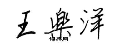 王正良王樂洋行書個性簽名怎么寫
