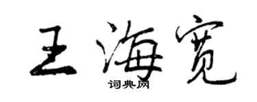 曾慶福王海寬行書個性簽名怎么寫