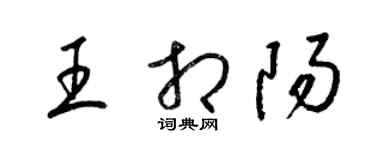 梁錦英王相陽草書個性簽名怎么寫