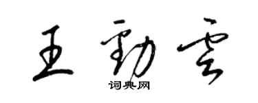梁錦英王勁雲草書個性簽名怎么寫