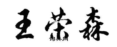 胡問遂王榮森行書個性簽名怎么寫