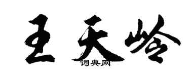 胡問遂王天嶺行書個性簽名怎么寫