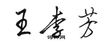 駱恆光王李芳行書個性簽名怎么寫