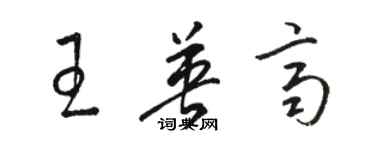 駱恆光王英齊草書個性簽名怎么寫