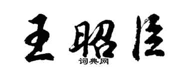 胡問遂王昭臣行書個性簽名怎么寫