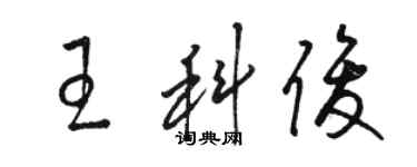 駱恆光王科俊草書個性簽名怎么寫