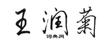 駱恆光王潤菊行書個性簽名怎么寫