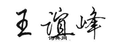 駱恆光王誼峰行書個性簽名怎么寫