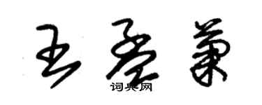 朱錫榮王孟菊草書個性簽名怎么寫