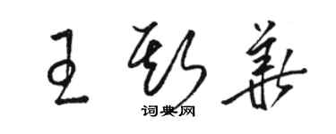 駱恆光王斯華草書個性簽名怎么寫