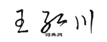 駱恆光王紅川草書個性簽名怎么寫