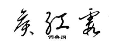 梁錦英侯紅霞草書個性簽名怎么寫