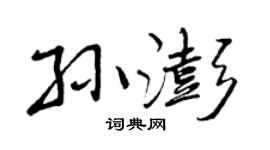 曾慶福孫澎行書個性簽名怎么寫