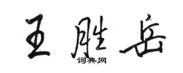 駱恆光王勝岳行書個性簽名怎么寫
