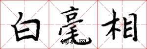 周炳元白毫相楷書怎么寫