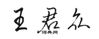 駱恆光王君眾行書個性簽名怎么寫
