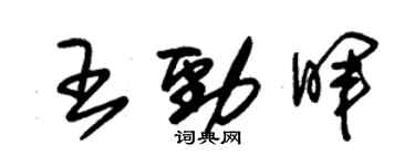 朱錫榮王勁暉草書個性簽名怎么寫