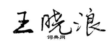 曾慶福王曉浪行書個性簽名怎么寫