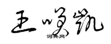 曾慶福王笑凱草書個性簽名怎么寫