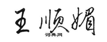 駱恆光王順媚行書個性簽名怎么寫