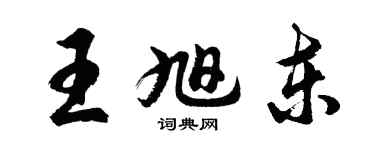 胡問遂王旭東行書個性簽名怎么寫