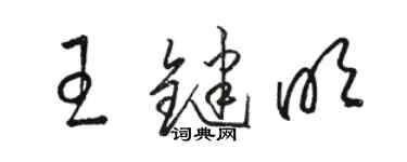 駱恆光王鍵明草書個性簽名怎么寫