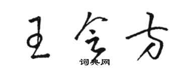 駱恆光王會方草書個性簽名怎么寫