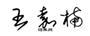 朱錫榮王嘉楠草書個性簽名怎么寫