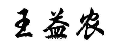 胡問遂王益農行書個性簽名怎么寫