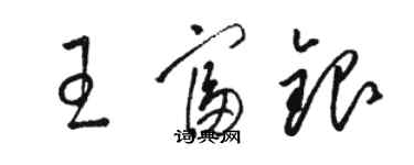 駱恆光王富銀草書個性簽名怎么寫