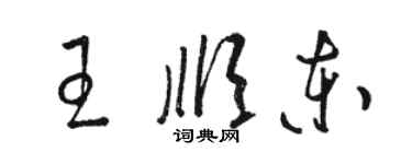 駱恆光王順東草書個性簽名怎么寫