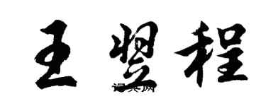 胡問遂王翌程行書個性簽名怎么寫