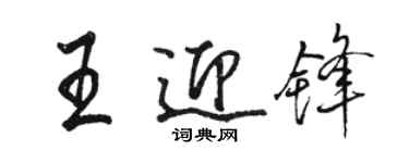 駱恆光王迎鋒行書個性簽名怎么寫