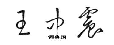 駱恆光王中震草書個性簽名怎么寫