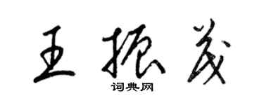 梁錦英王振茂草書個性簽名怎么寫