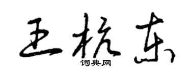 曾慶福王杭東草書個性簽名怎么寫