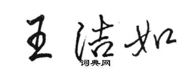 駱恆光王潔如行書個性簽名怎么寫