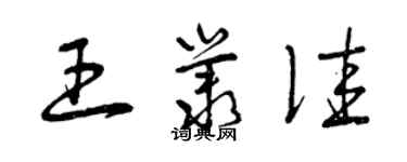 曾慶福王叢佳草書個性簽名怎么寫