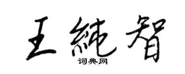 王正良王純智行書個性簽名怎么寫